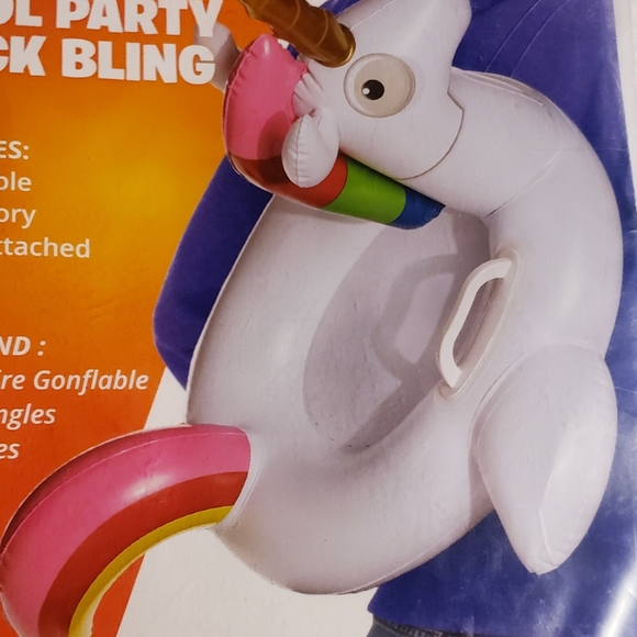Inflatable Unicorn Back Bling Accessory/Pool Float - Picture 3 of 5